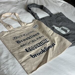 Brooklinen Logo Canvas Tote bag set of 2
